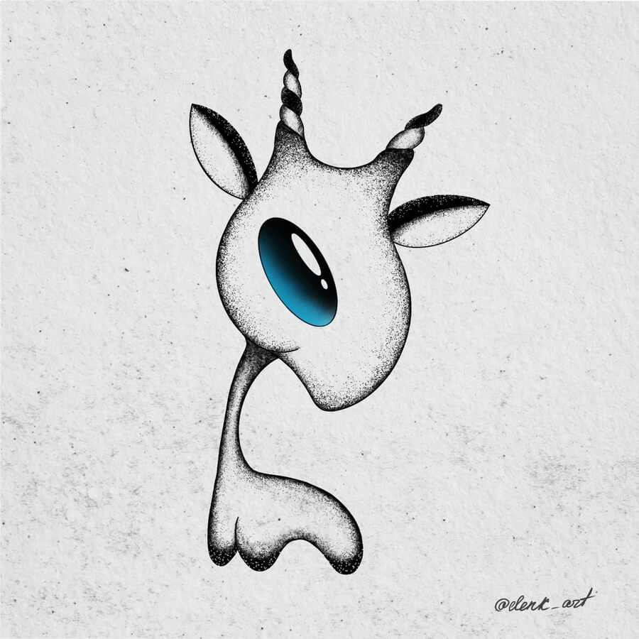 01-A-kind-of-deer-Creature-Drawings-Elena-www-designstack-co