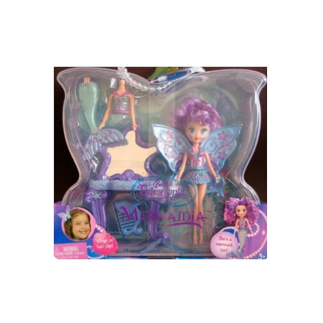 Poupée originale de Barbie Fairytopia - Mermaidia : fée papillon mauve.