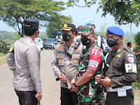 Polres Ponorogo Bersama Jajaran TNI dan Inkait Gelar Pengamanan Kunker Wapres RI
