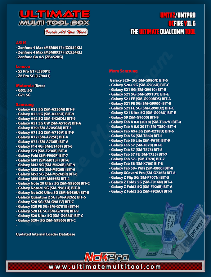 UMTv2/UMTPro QcFire v11.6 Latest Tool