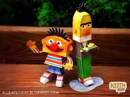 Sesame Street Papercraft Bert and Ernie