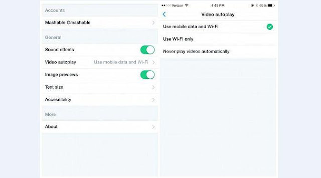Cara Menonaktifkan Autoplay Video Twitter di OS