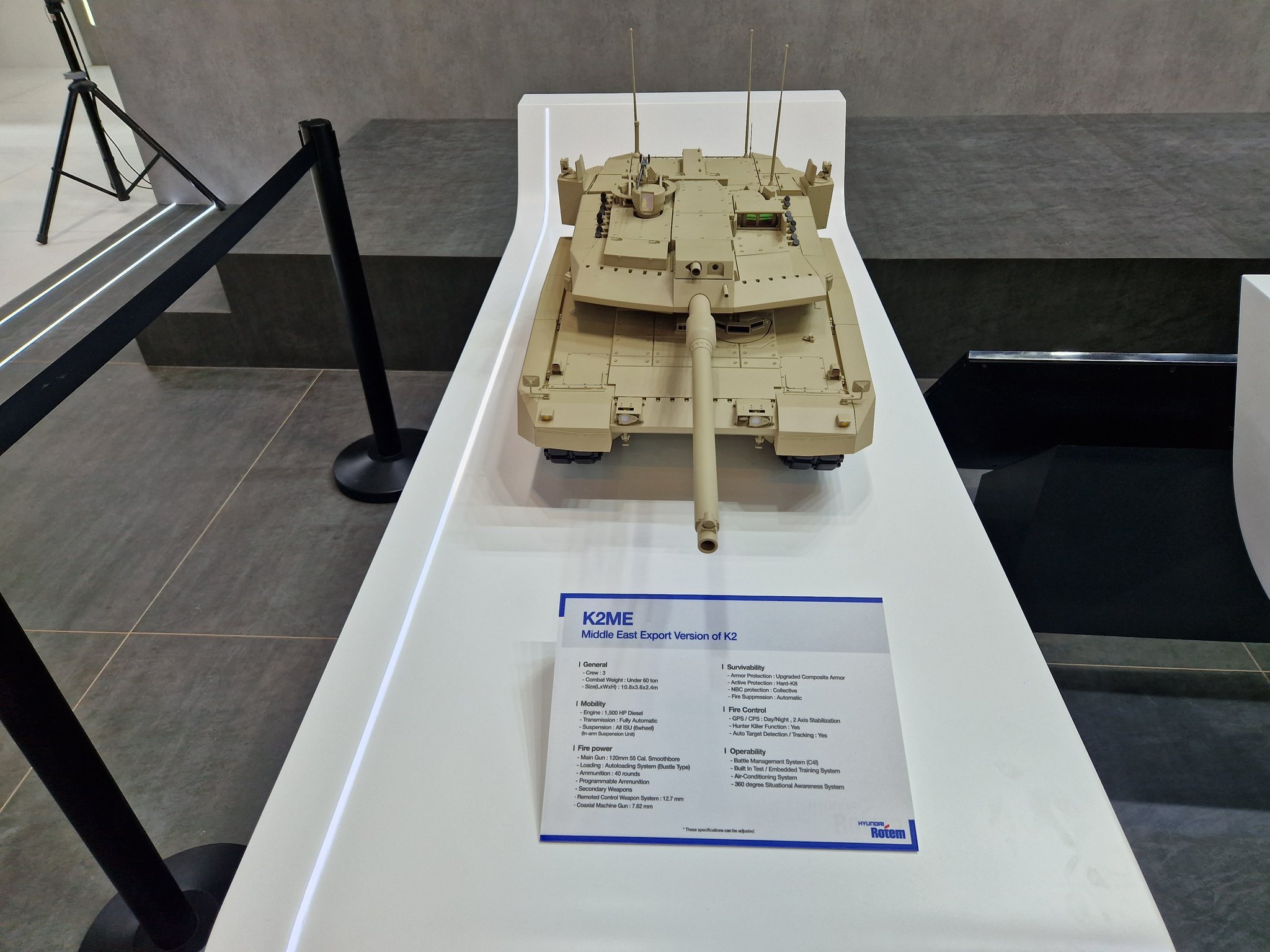 Hyundai Rotem представила танк K2ME 