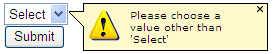 Error in Validator callout control