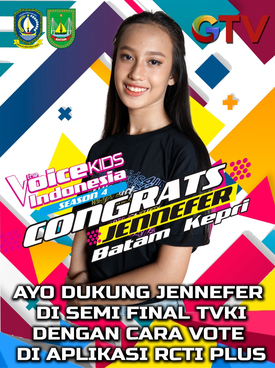 Bupati Lingga Mengajak Masyarakat Kepri Dukung Jennefer Salah Satu Peserta The Voice Kid Indonesia Season 4