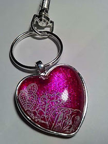 The Holo Pineapple Heart Breaker Trio key chain