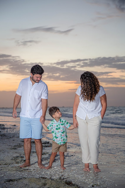 Sunrise on Sanibel Island family portrait