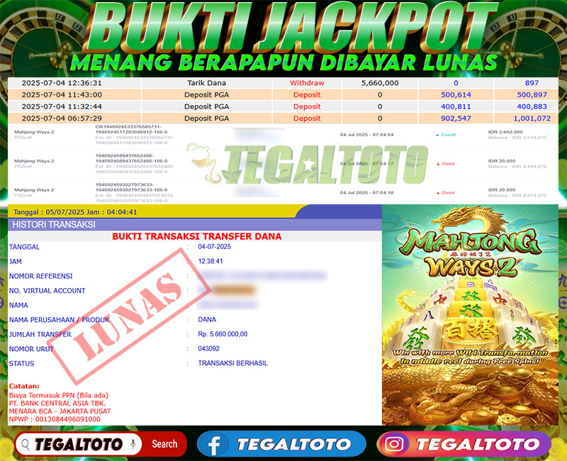 Bukti Jackpot