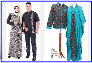 Foto gambar koleksi contoh model baju muslim batik 