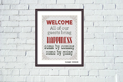 Welcome funny sarcastic Home Sweet Home cross stitch pattern