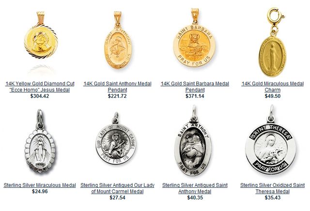 Selection Gold Patron Saint Medals