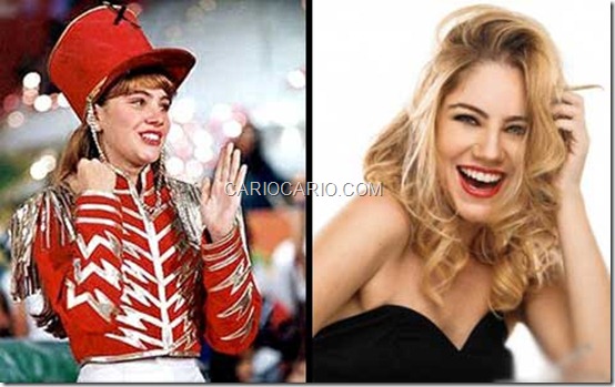 A Catuxa Jujuba, Juliana Baroni, que ficou cinco anos no Xou da Xuxa nos anos 1990, hoje é atriz e vive a personagem Teresa Moura em ‘Balacobaco’, na Record.