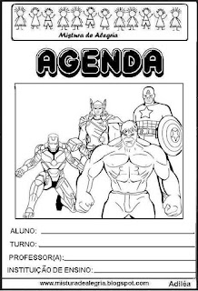 Capas para agendas - educação infantil