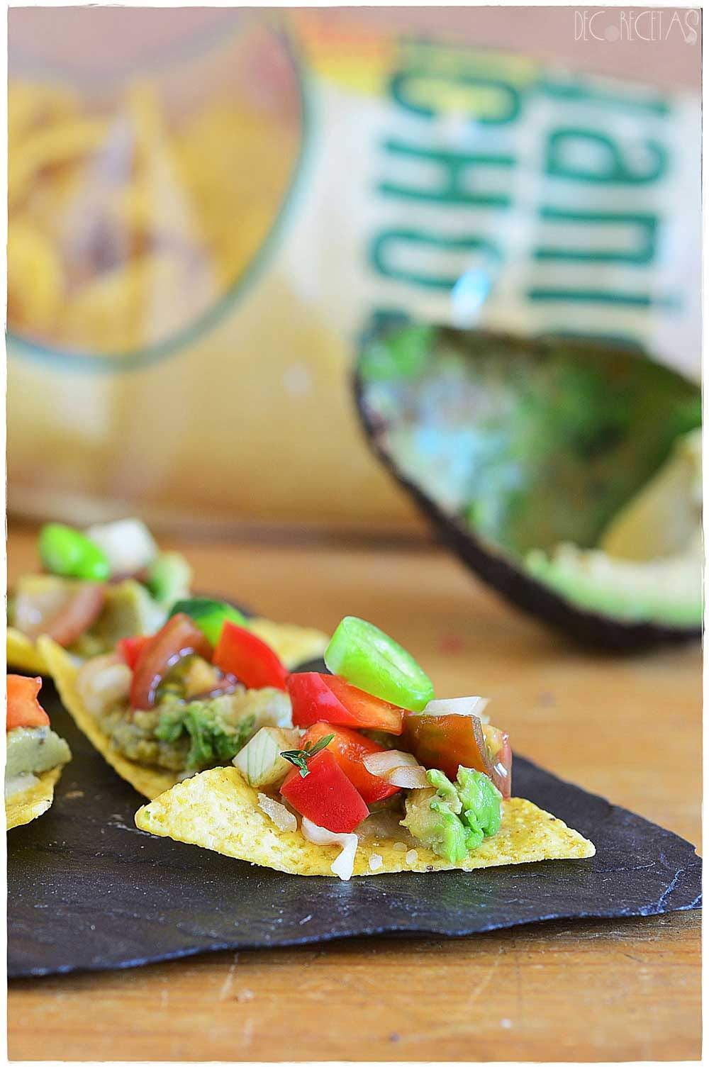 Nachos con pico de gallo