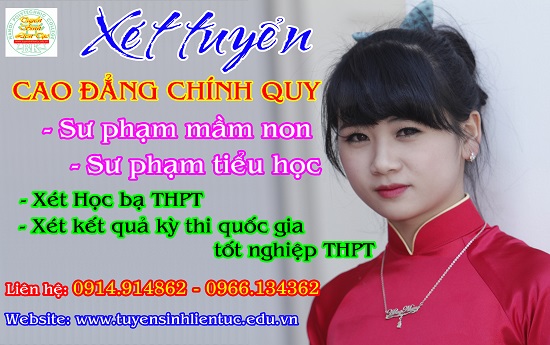 Xét học bạ Cao đẳng sư phạm Mầm non chính quy tại Hà Nội