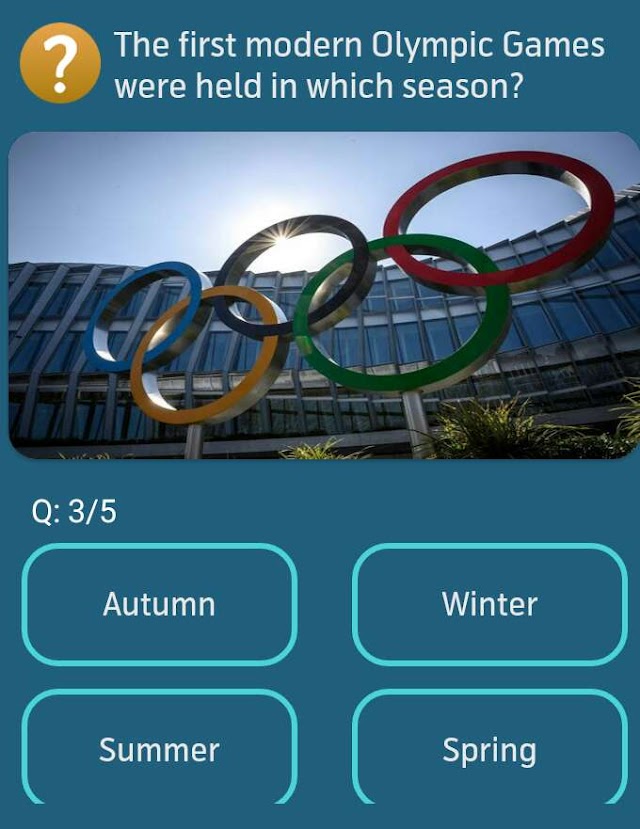The first modern Olympic Games were held in which season?