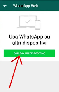 Usare Whatsapp dal Pc - Passaggio 5 clicca su collega un dispositivo