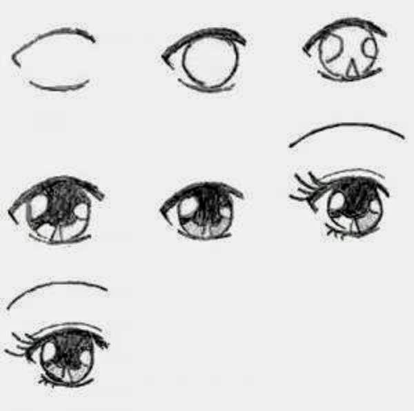 How to draw manga eyes step by step - Learn To Draw And Paint