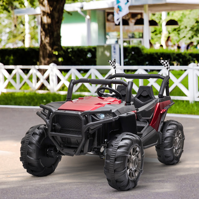 Aosom Outdoor 2-Seated Childrens Truck w/ Parental Remote Control & Two Motors Red - $439.99