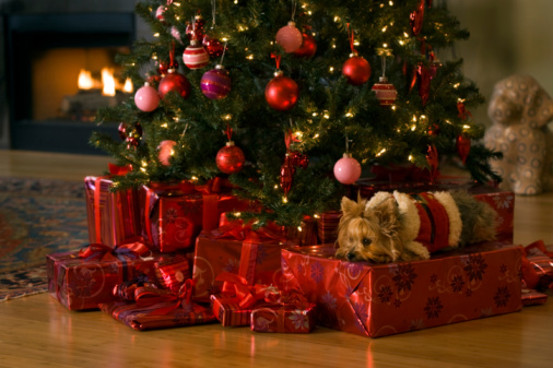 christmas tree with presents