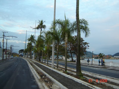Implantação de ciclovia em Santos na Ponta da Praia