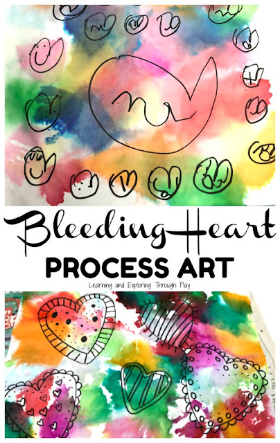 Bleeding Tissue Valentines Heart Craft for Preschoolers