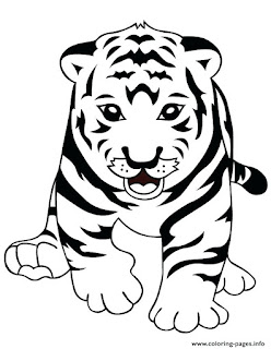 Adorable Tt For Tiger Coloring Pages For Kids