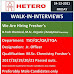 Hetro: Walk in for Freshers on 24th Dec 2021