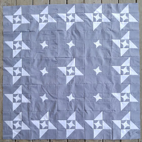 Gray and yellow friendship star quilt