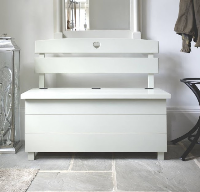 Design 3: White Storage Bench