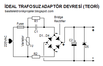 Trafosuz adaptör transformerless PS