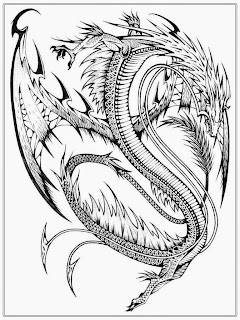 Flying Dragon Adult Coloring Pages Printable