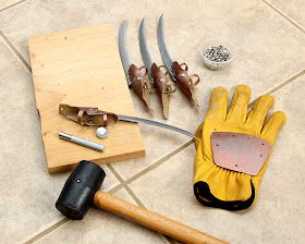 Assembling Freddy Krueger Worbla glove 