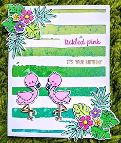 Sunny Studio Stamps: Fabulous Flamingos Customer Card by Gail
