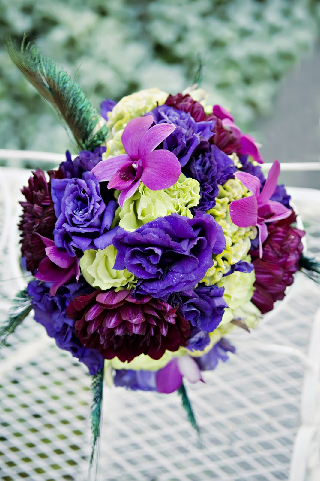 Peacock Wedding Bouquet Ideas