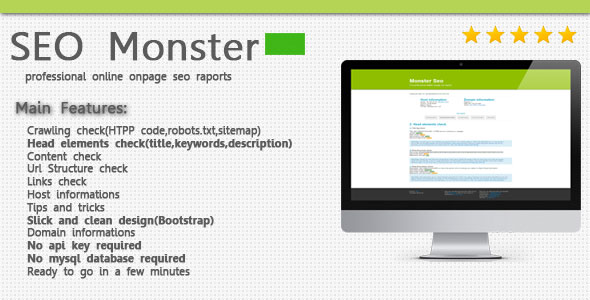 SeoMonster - OnPage SEO Raporting Script