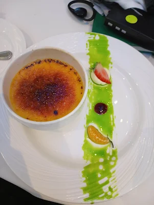 "Creme Brulee from the InterContinental hotel in the Dominican Republic"