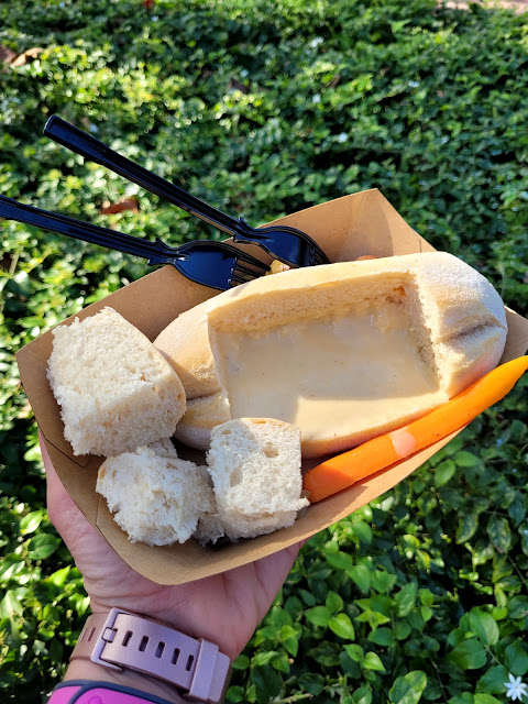 Worst food at Disney Epcot Festival, Germany, Bavarian Kitchen Cheese fondue in bread bowl