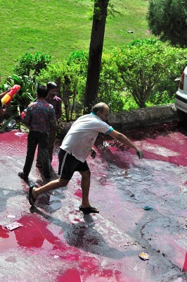 Posted by vibha Malhotra: Holi is a very good excuse for children to get dirty and drenched and not get scolded for it and is also a great opportunity for adults to revisit their childhoods. This holi was a racquet in our locality. See for yourself.