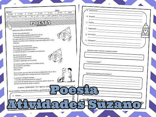 Trabalho com a poesia: Balõezinhos, Manuel bandeira 5º ano em pdf