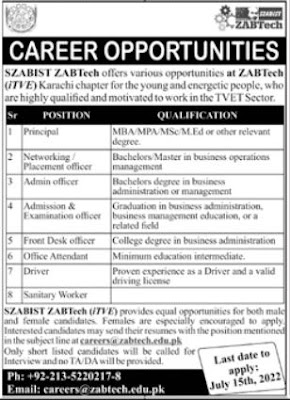 ZABTech Jobs 2022  Today Jobs 2022