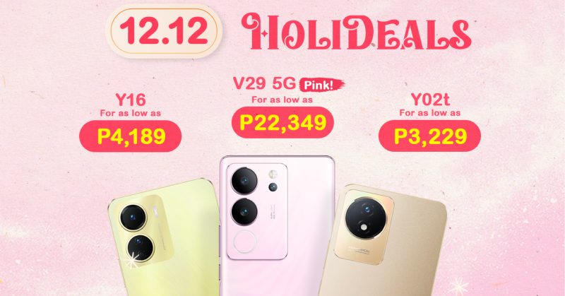 vivo announces 12.12 Holideals promo: A one day sale for V29 5G Rose Pink for PHP 22,349!