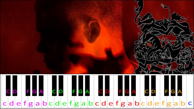 Agony by Yung Lean Piano / Keyboard Easy Letter Notes for Beginners