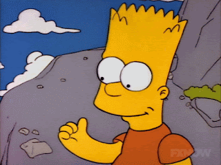 Bart Simpson claps with one hand