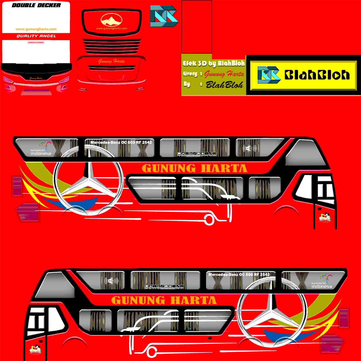 livery bussid double decker juragan 99