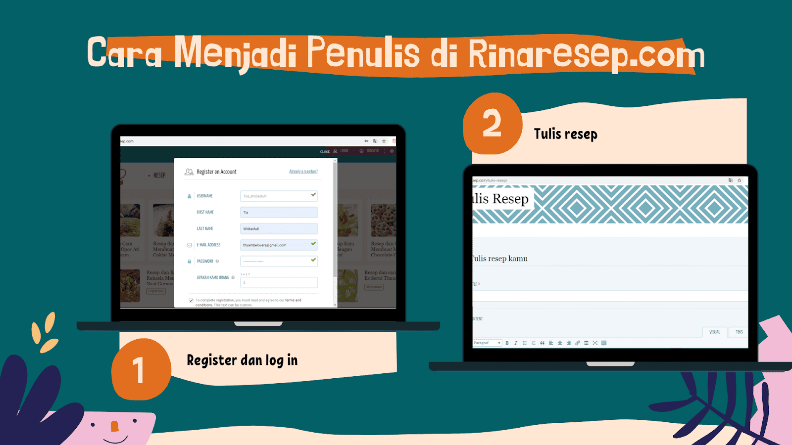 Cara Menjadi Penulis di Rinaresep.com