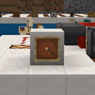 The item in the frame points diagonally to the lower right
