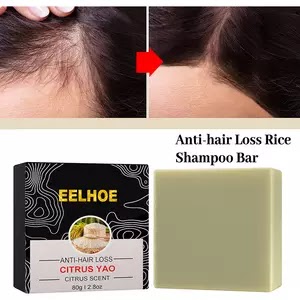 1Pc Rice Extract Water Shampoo Soap Bar Anti Hair Loss Handmade Dry Damaged Hair All Types of Hair US $0.74 + Shipping: US $3.01