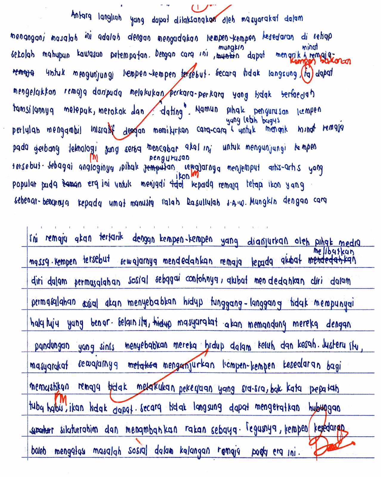 Laman Bahasa Melayu SPM: CONTOH KARANGAN BERFOKUS 