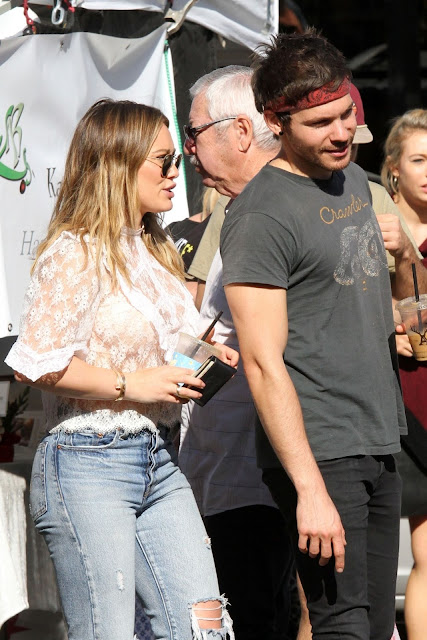 Hilary Duff Picture with Matthew Koma at Farmers Market in Los Angeles